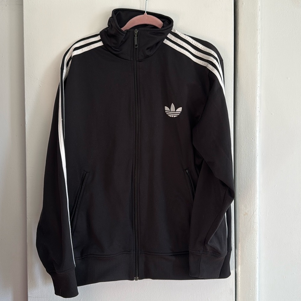 Black Adidas Track Jacket Large